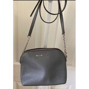 Michael Kors Jet Set Travel Dome Crossbody Bag Gray